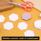 100 Count Paper Piecing Shapes Hexagon Paper Piecing Templates Quilting - Image 3