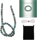 6mm Matte African Turquoise Bead, 15-Inch Matte Round Loose Stone Beads by THRELE
