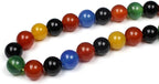 MJDCB AAA Natural Multicolor Agate Beads Round Colorful Stone Energy Healing - Image 3