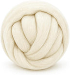 3.53oz Wool Roving: Needle Felting Wool White Roving Wool Felting Supplies Pure by Gipony