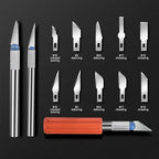 13-piece Precision Exacto Knife Set, including hobby and craft knives as well - Image 2