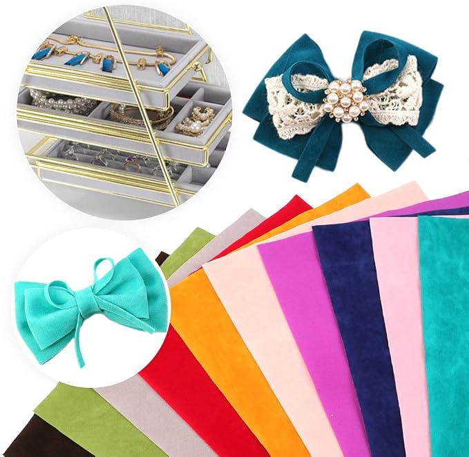 David accessories Double Sided Felt Velvet Soft Fabric 10 Pcs 7.7" x 12.9" - Image 6