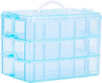Sooyee Craft Storage Organizer, Hot Wheels Case, Sewing Box, 3-Tier Plastic by Sooyee