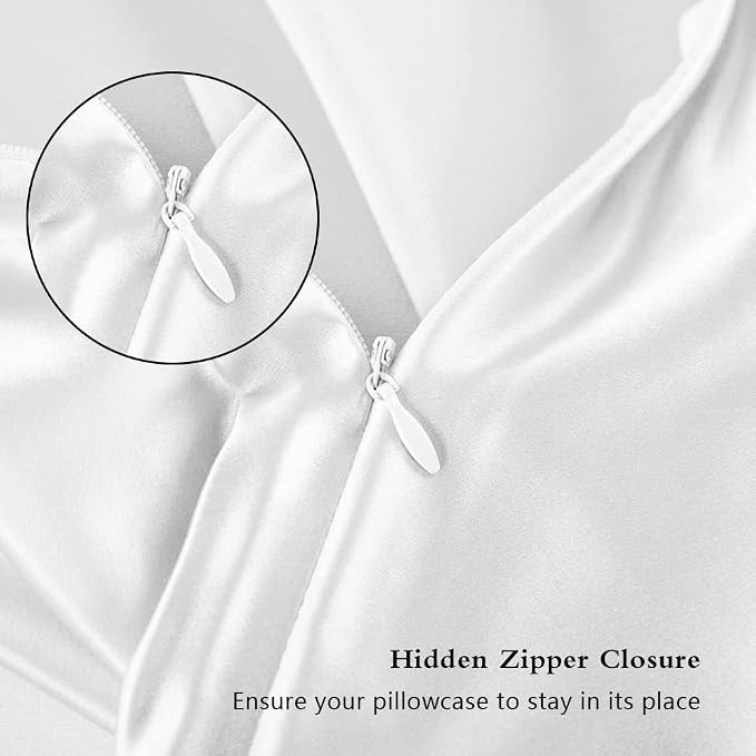 Silk Pillow Cases 2 Pack, Mulberry Silk Pillowcases Standard Set of 2, Anti Acne - Image 3