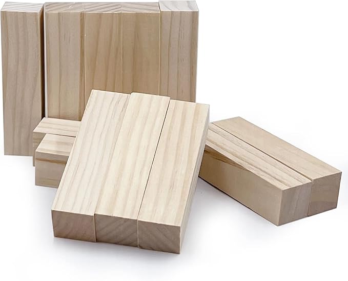 4 Inch Craft Style Basswood Carving Blocks, Unfinished Wood - Image 6