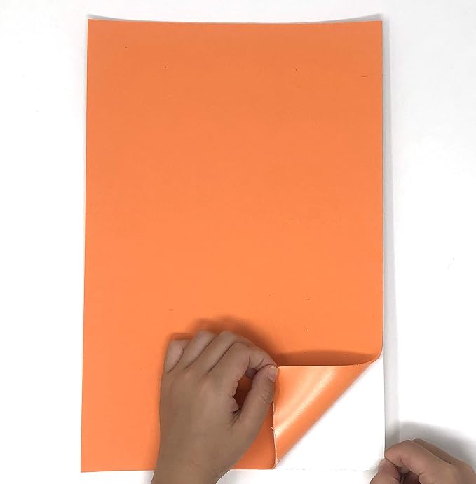 Allgala 20 Pack Self-Adhesive EVA Foam Paper 8x12 Inch Sheets-Orange-CF85407 - Image 3