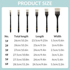 EORTA Flat Art Paint Brushes Set Assorted Size Nylon Painting Brushes - Image 2