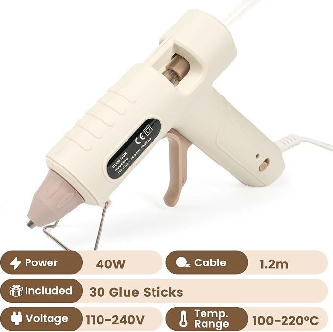 ADHES Mini Hot Glue Gun Kit, 40W High Temp Glue Gun - Image 5