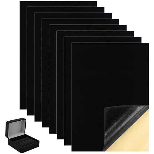 8 Pack Self Adhesive Felt Sheets, 8.27"x11.8" Black Sticky Back Felt Fabric by Unknown