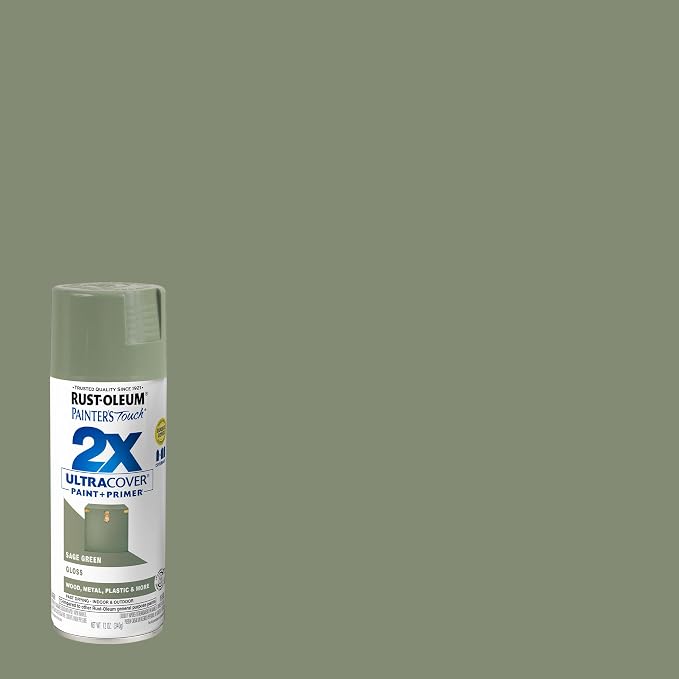 Rust-Oleum Painter's Touch 2X Ultra Cover Spray Paint, Gloss Sage Green | - Image 2