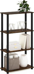 Furinno TURN-S-TUBE Storage Shelves, 4-Tier Book Shelf, Corner Shelf, Toolless by Furinno-FitsYourSpaceFitsYourBudget