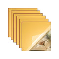 Gold Mirror Acrylic Sheets – 6 Pack, 8x8 Inches, 1/8 Inch Thick, Reflective by SAKRNIC