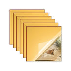 Gold Mirror Acrylic Sheets – 6 Pack, 8x8 Inches, 1/8 Inch Thick, Reflective by SAKRNIC
