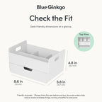 BLUE GINKGO Portable Desk Organizer – Compact 3 Compartment, Half-drawer - Image 3