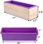 Ogrmar Silicone Soap Molds Kit-42 oz Wooden Silicone Rectangular Mold - Image 4