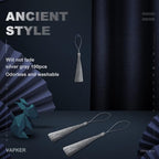 VAPKER 100Pcs Metallic Silver Thread Tassels 13cm/5 Inch Bookmark Tassels Mini - Image 5