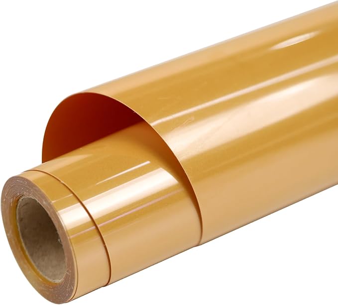 TUMIYA Heat Transfer Vinyl Reflective Gold HTV Roll, Reflective HTV Vinyl by TUMIYA