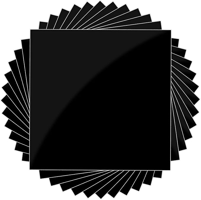 Glossy Black Permanent Vinyl for Cricut by LyaVinyl