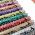 ArtShip Design 24 Glitter Paint Pens, Double Pack of Both Extra Fine and Medium - Image 3