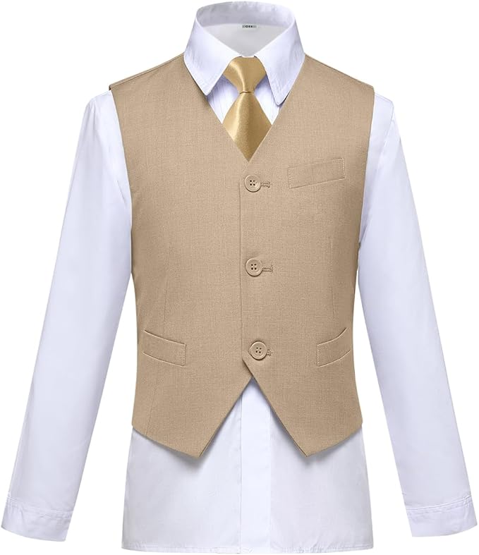 Visaccy Boys Suits Slim Fit Dress Clothes Ring Bearer Outfit
