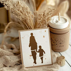 Dad Silhouette Stencil for Painting, 11.8"x11.8" Reusable Plastic Father's Day - Image 7