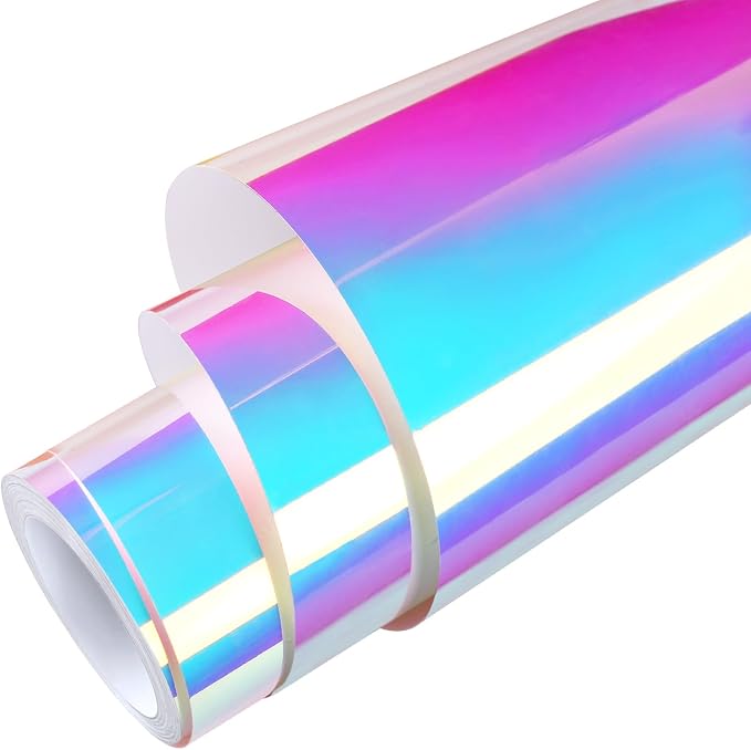 WRAPXPERT Holographic Permanent Vinyl, Color Shift Chrome Adhesive Vinyl Easy by WRAPXPERT