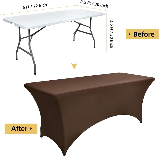 10-Pack 6ft Spandex Table Covers - Image 7
