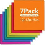 ROBOTIME 7-Pack Double-Sided Colored 1/8" Plywood Sheets by ROBOTIMEBuildingThingstoLife