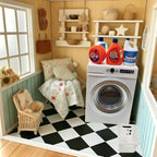 1:12 Scale Miniature Electric Washer and Dryer Set, Realistic Dollhouse Laundry - Image 4