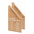 KINLINK 12x24 Plexiglass Sheets 1/8 inch Thick, 3mm Clear Cast Acrylic Sheet by KINLINK