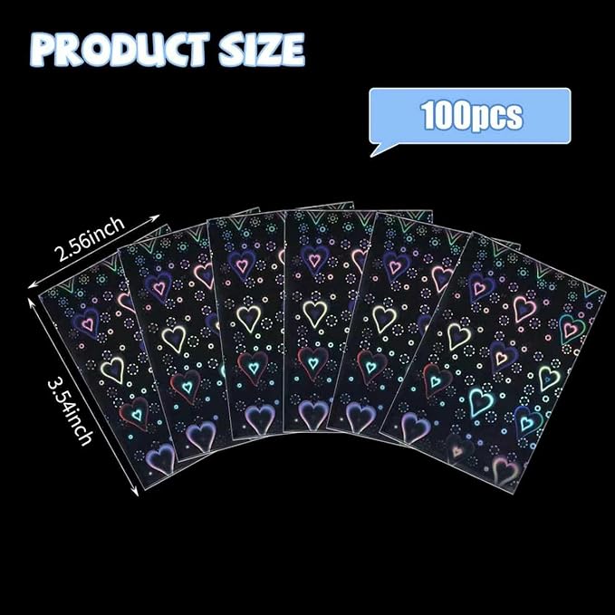 100Pcs Photocard Sleeves, Holographic Card Sleeves, 200 Microns | Flashing - Image 2