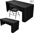 Nasitos 2 Pack Black Tablecloth 6 Foot-Open Back Fitted Tablecloth Rectangle by Nasitoshomedecor