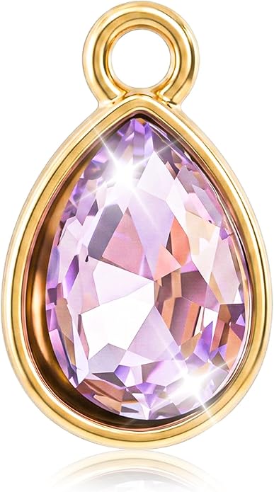 Cididu Crystal Birthstone Charms, Bulk Teardrop Beads Crystal Pendant Set - Image 8