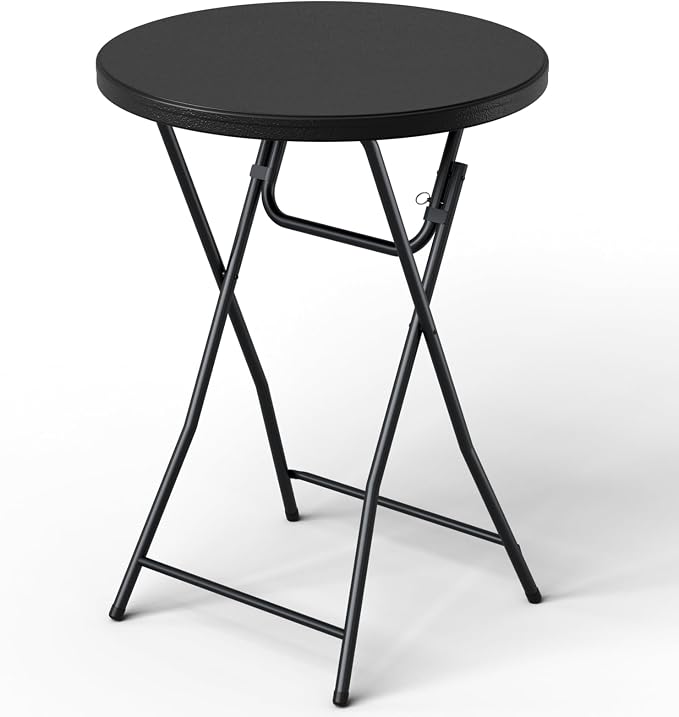 Folding Table, 32 Inch Foldable Cocktail Bar, High Top Round Folding Tables No by FoldingFurniture
