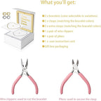 Permanent Couples Bracelet Kit – Locking Heart Clasp DIY Bracelet Set - Image 6