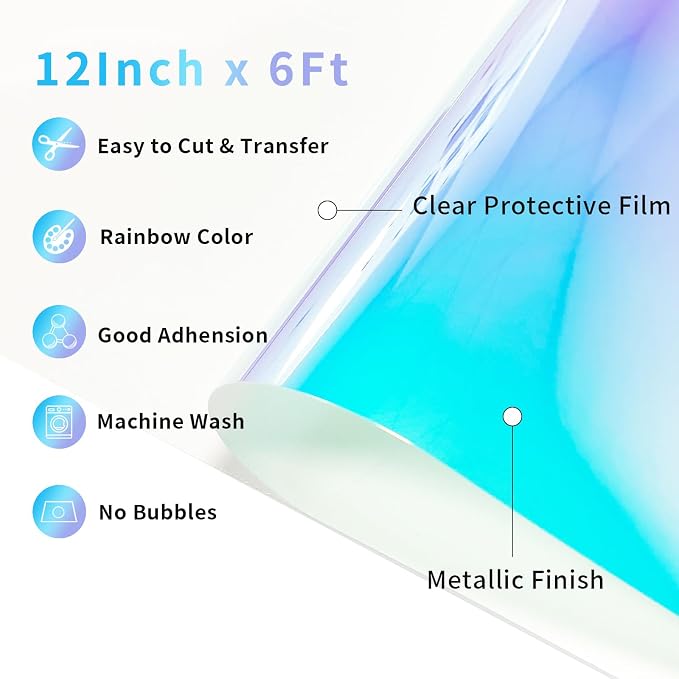 Holographic HTV Heat Transfer Vinyl, Iron on Transfers - Image 3