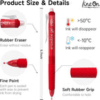 Lineon Erasable Gel Pens, 26 Colors Retractable Erasable Pens Clicker - Image 4