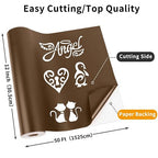 Matte Brown Permanent Vinyl, Craft Die Cutters - Image 2