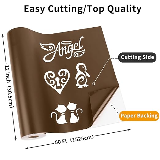 Matte Brown Permanent Vinyl, Craft Die Cutters - Image 2