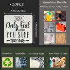 16 Pcs Inspirational Word Stencils, Quote & Phrase Sayings Templates, Craft - Image 2
