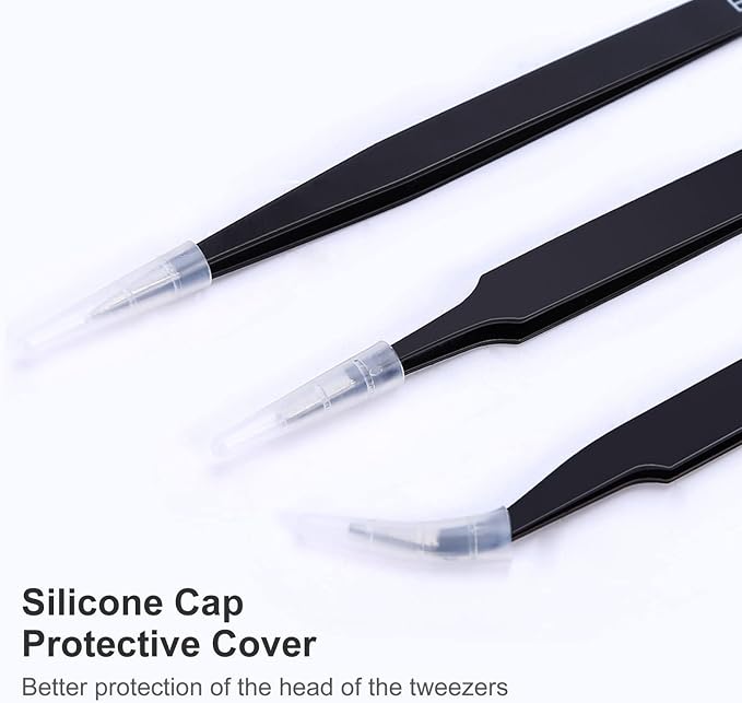 kaverme 3PCS Precision Tweezers Set, Upgraded Anti-Static Stainless Steel of - Image 7