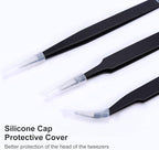 kaverme 3PCS Precision Tweezers Set, Upgraded Anti-Static Stainless Steel of - Image 7