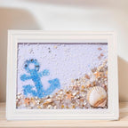 Sea Glass Art Kit, Mosaic Glass Photo Frame Set 9.5x7.5 Inch, Handcraft Style by Unknown