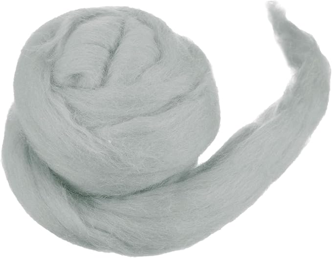 MECCANIXITY Wool Roving Yarn Soft Felting Wool 120g/4.23oz Pure Chunky Roving by MECCANIXITY