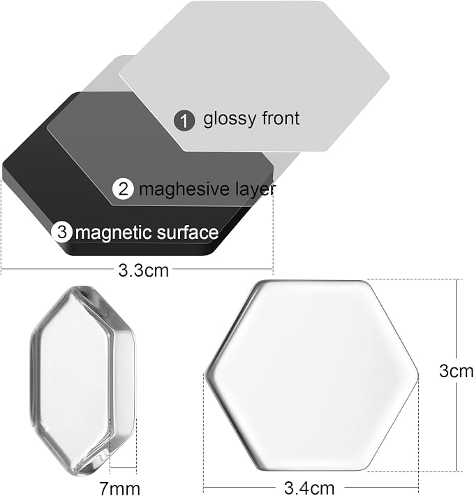 72 Pieces Round Craft Magnets Glass Ceramic Ferrite Magnet - Image 2