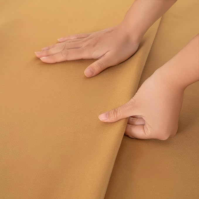 Queen Flat Sheet Only， 90x102Inch Light Brown - Image 5