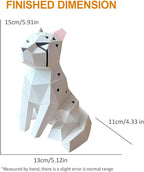 Leopard 3D Origami Paper Craft Kit, Creative Handmade Paper Sculpture Art - Image 8