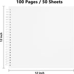 Yopih 12x12 Inch DIY Scrapbook Photo Album, Hardcover Kraft Paper Acid-Free - Image 2