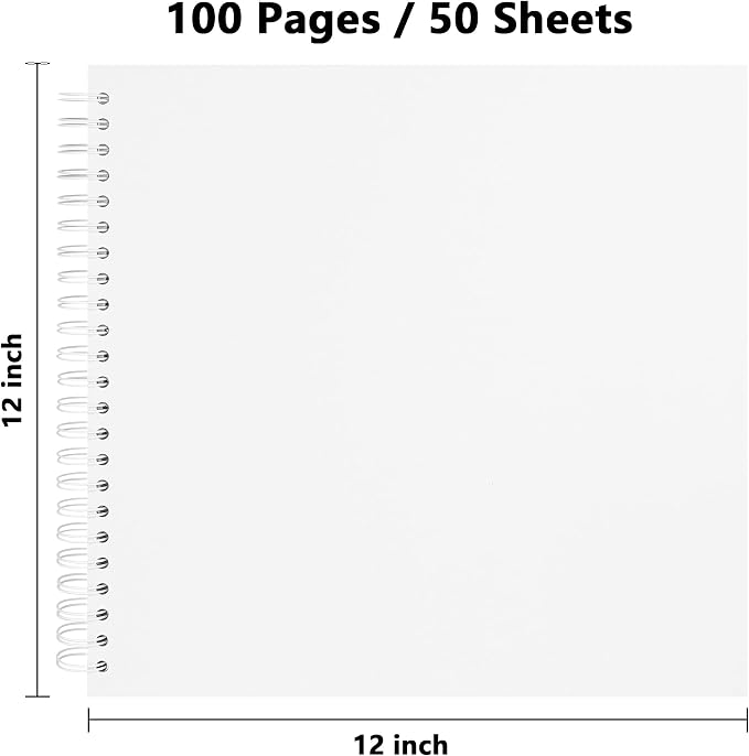 Yopih 12x12 Inch DIY Scrapbook Photo Album, Hardcover Kraft Paper Acid-Free - Image 2
