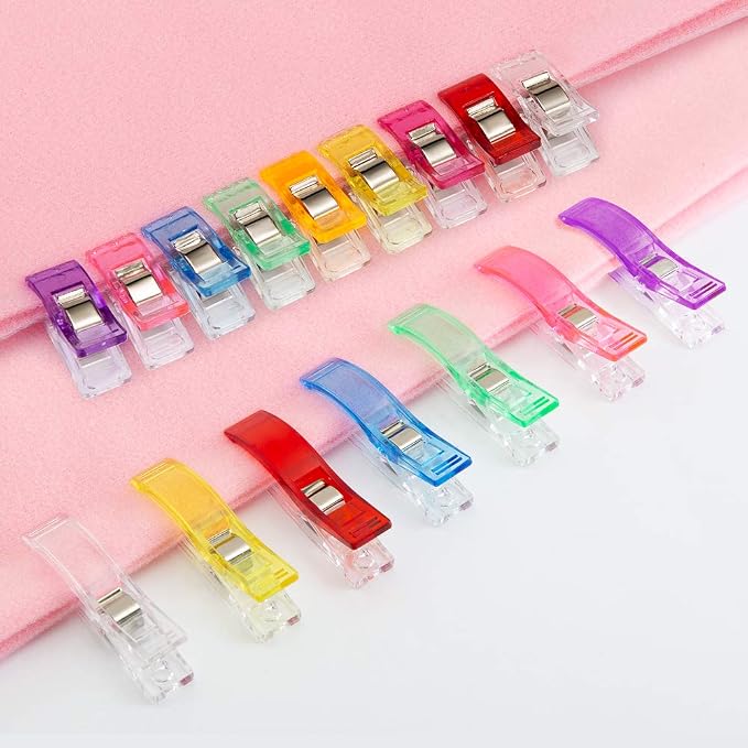 Sewing Clips 100 Pcs Quilting Clips 80 Small +20 Large Fabric Clips Assorted - Image 2